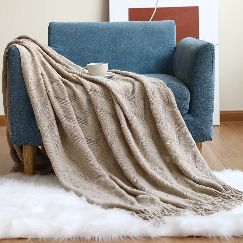 Cozy Textured Throw Blanket Kalsten