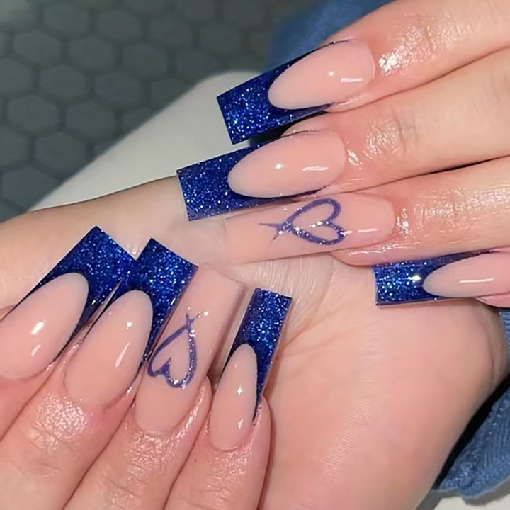 Decorative Glittery Press-On Nails Kalsten