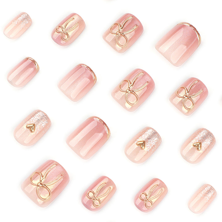 Glamorous acrylic nails with elegant gold design Kalsten