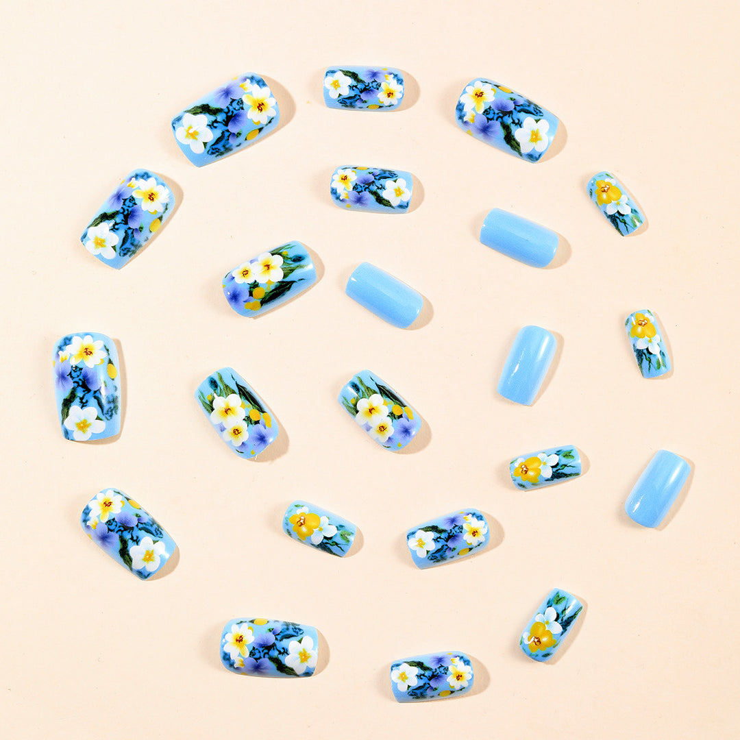 Floral 3D Acrylic Nail Art Kalsten