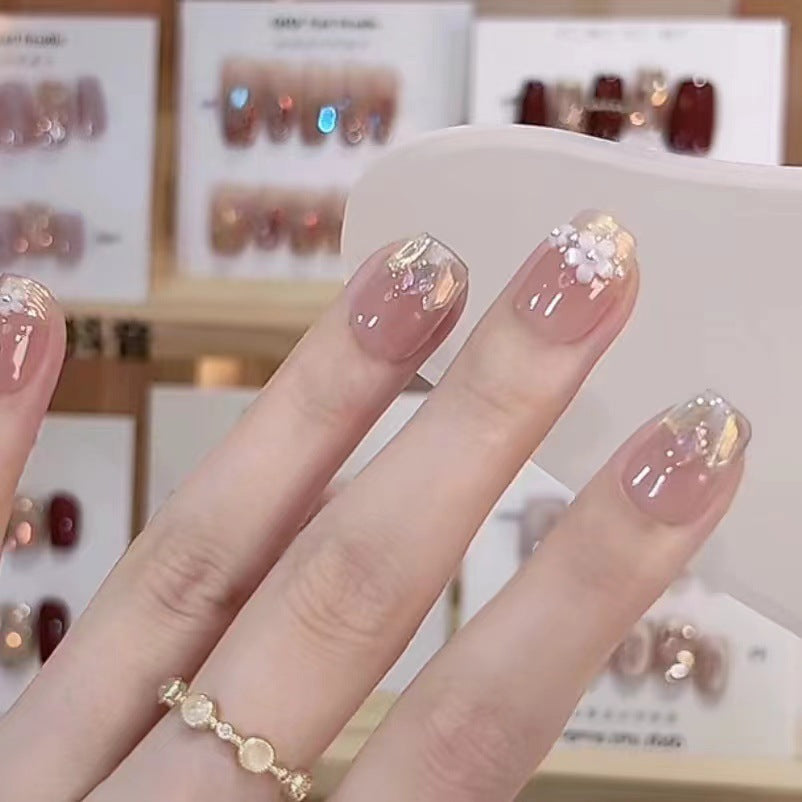 Decorative 3D Floral Press-On Nail Art Kalsten