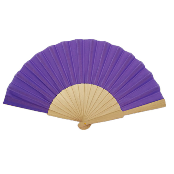 Ladies elegant hand fan made of lightweight fabric with artistic pleat pattern Kalsten
