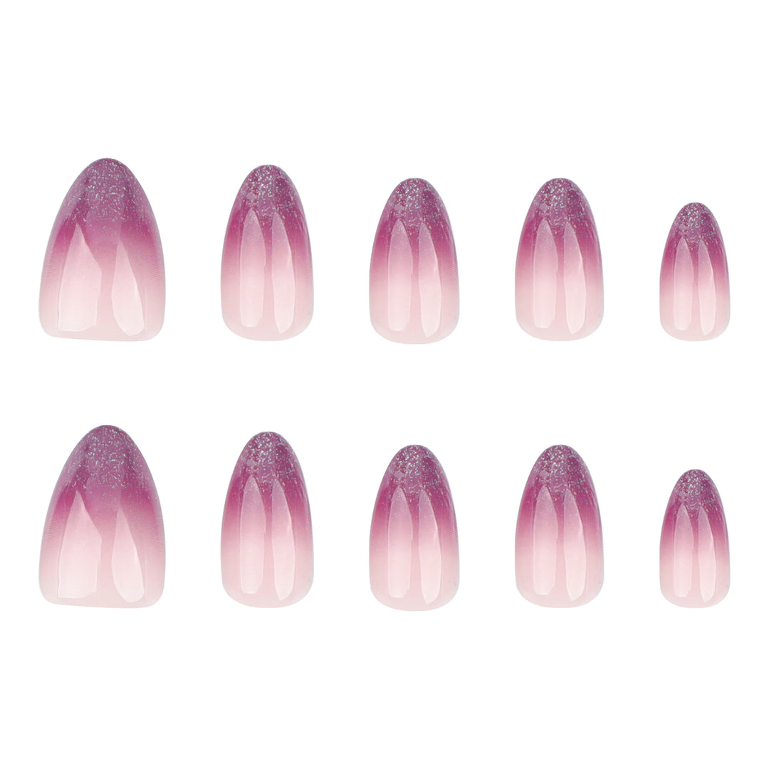 Shiny nail extensions with gentle ombre effect Kalsten