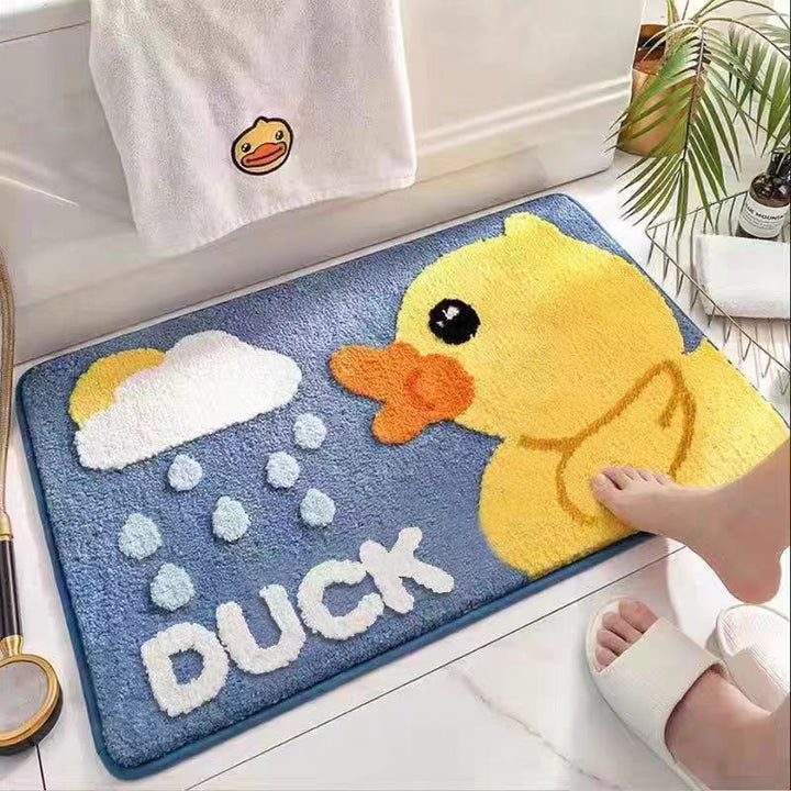 Plush Bathroom Quote Mat