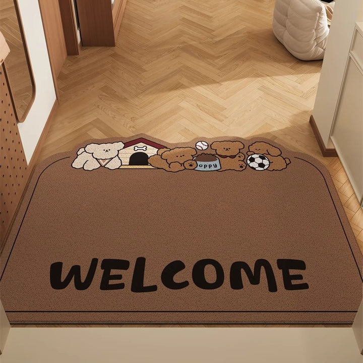 Cartoon-Themed Welcome Mat for Indoor Home Display