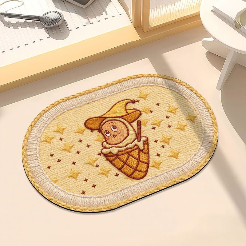 Whimsical Moon and Star Decorative Bath Mat