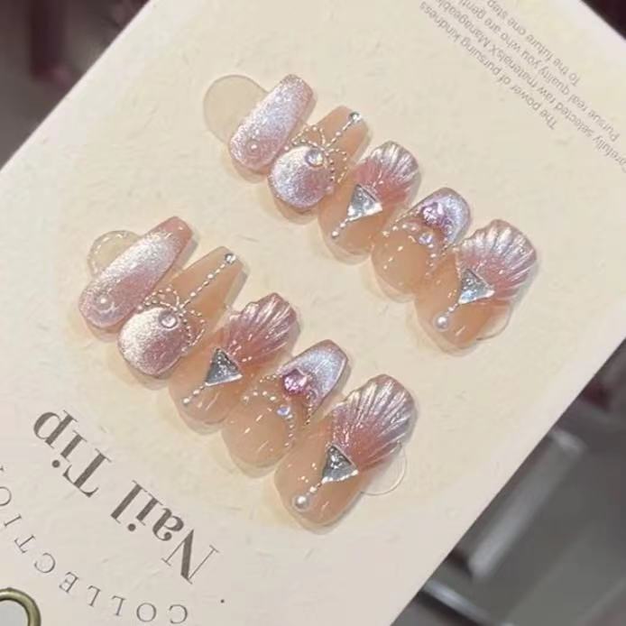 Elegant 3D Floral Design Press-On Nail Set Kalsten