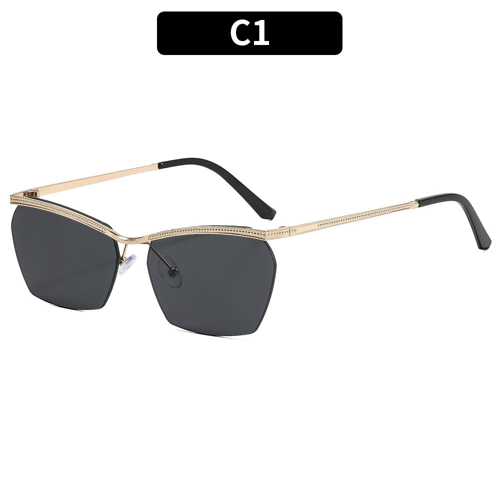Luxury Geometric Shield Sunglasses
