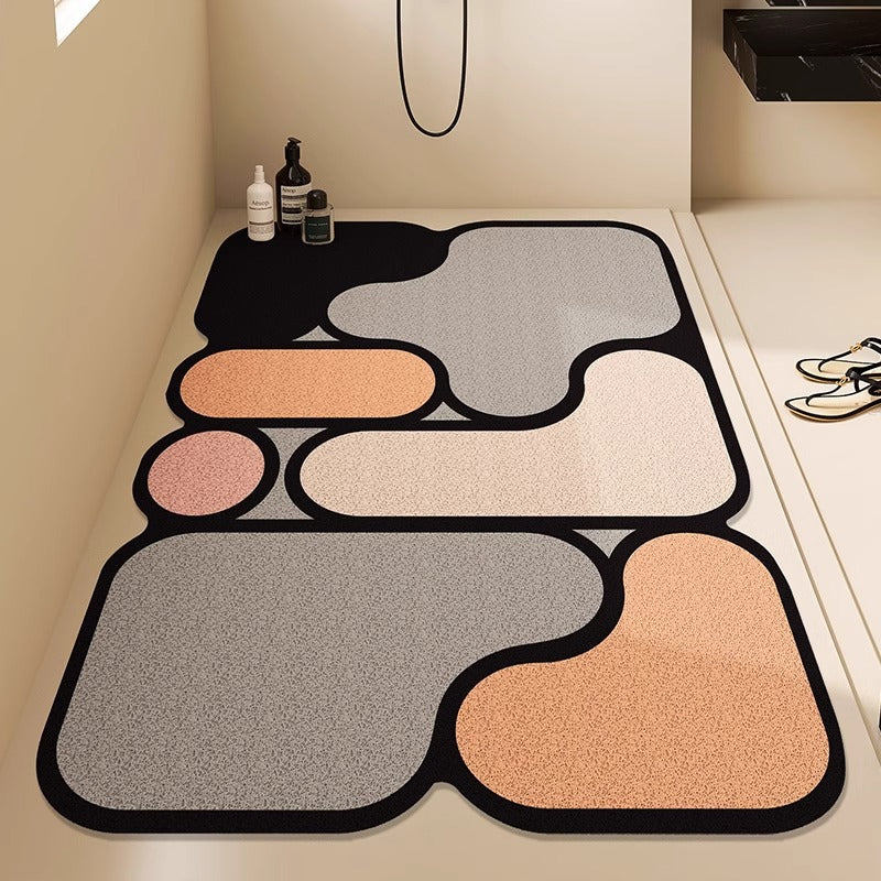 Modern Geometric Bath Mat Kalsten