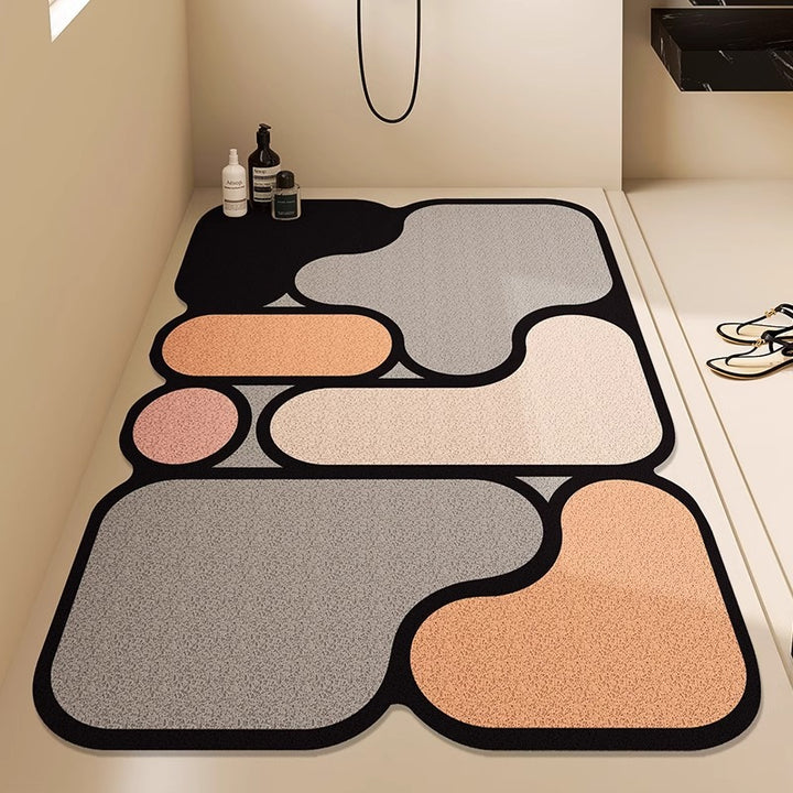 Modern Geometric Bath Mat Kalsten