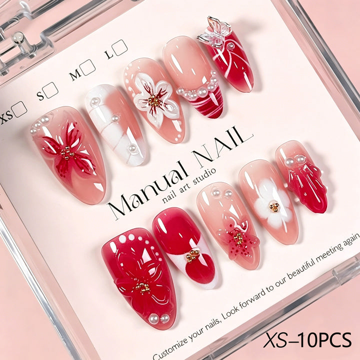 Decorative Floral Press-On Nail Art Collection Kalsten