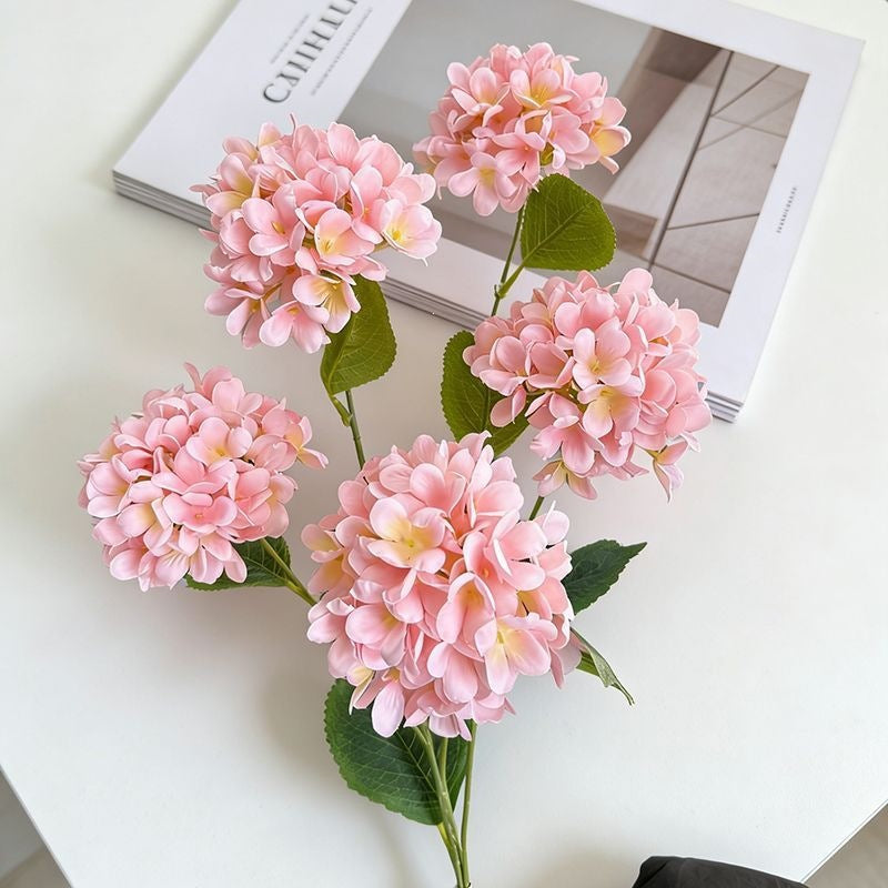 Elegant Faux Hydrangea Stem