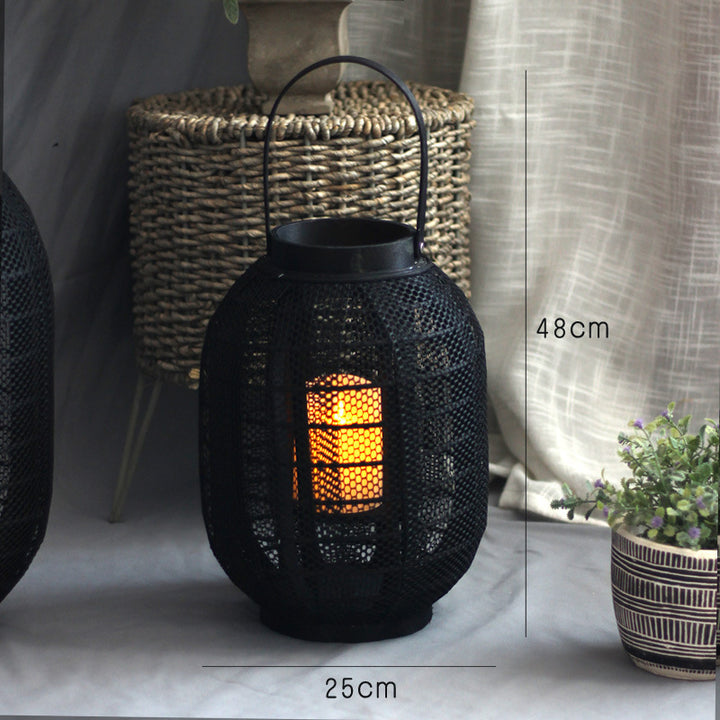 Elegant metal lantern with net design Kalsten