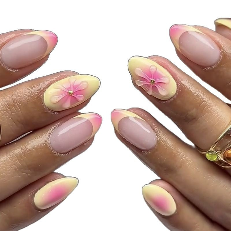 Artificial nails with flower decoration Kalsten