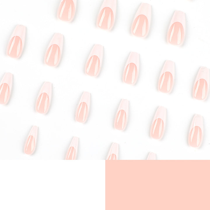 Elegant artificial nails with French design Kalsten