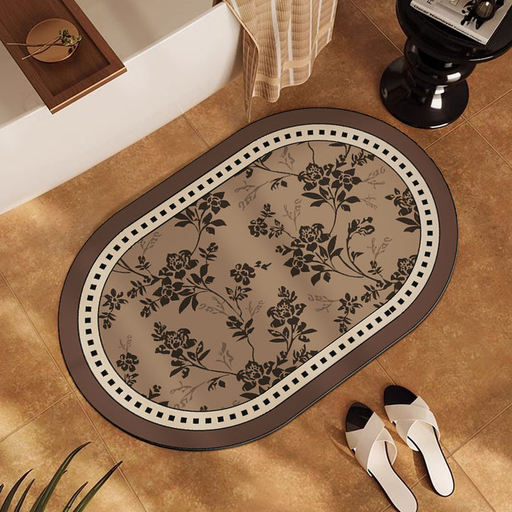 Floral Print Indoor Area Mat