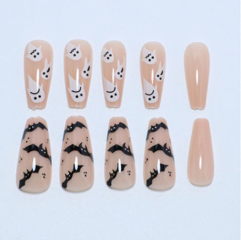 Artful Ghost-Themed Press-On Nails Kalsten