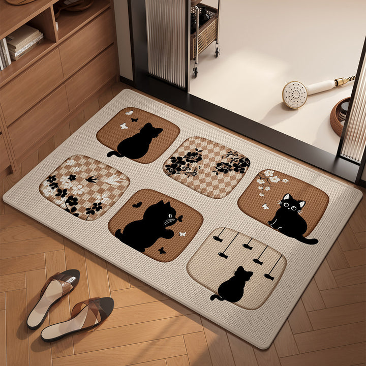 Cat-Themed Decorative Indoor Mat