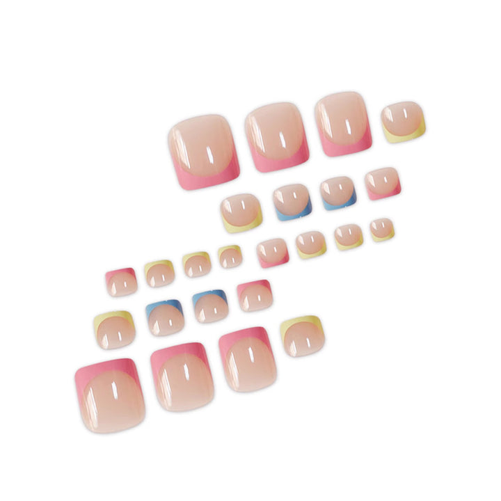 Colorful French Tip Pedicure Kalsten