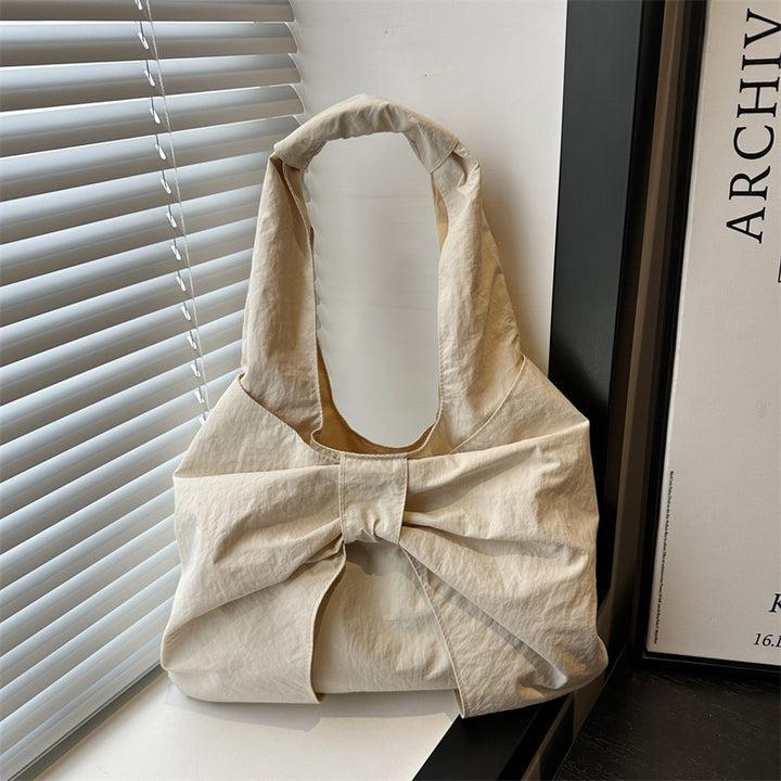 Bow Accent Fabric Tote Bag Kalsten