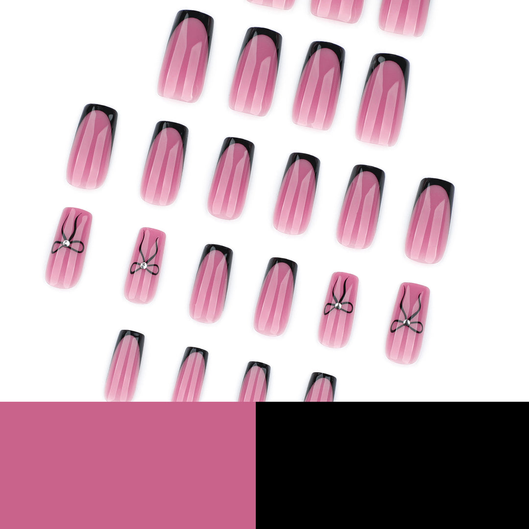 Elegant Nail Extensions with Unique Flower Design Kalsten