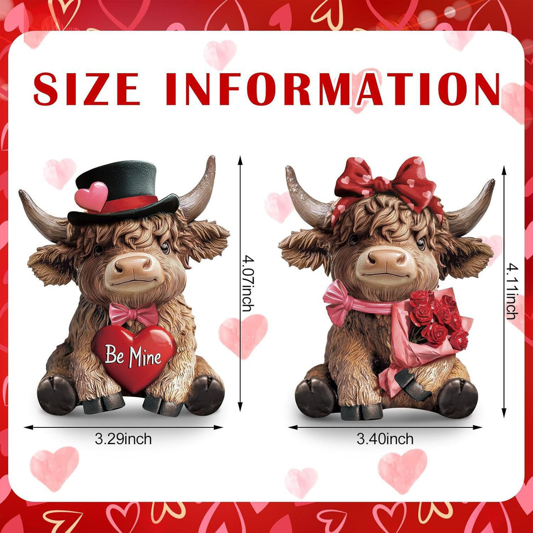 Decorative Highland Cattle Duo Stones Kalsten