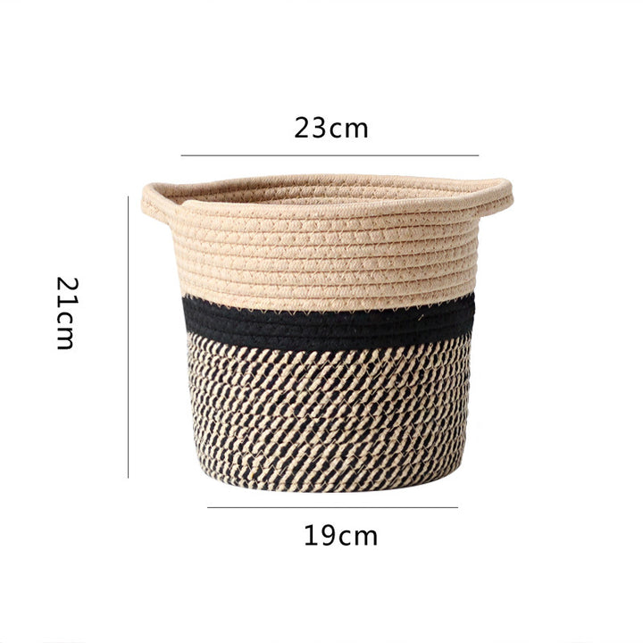 Decorative laundry basket made of woven material Kalsten