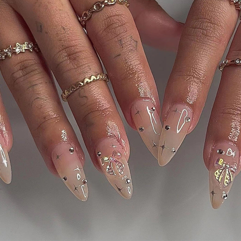 Artful stiletto nails with elegant decoration design Kalsten