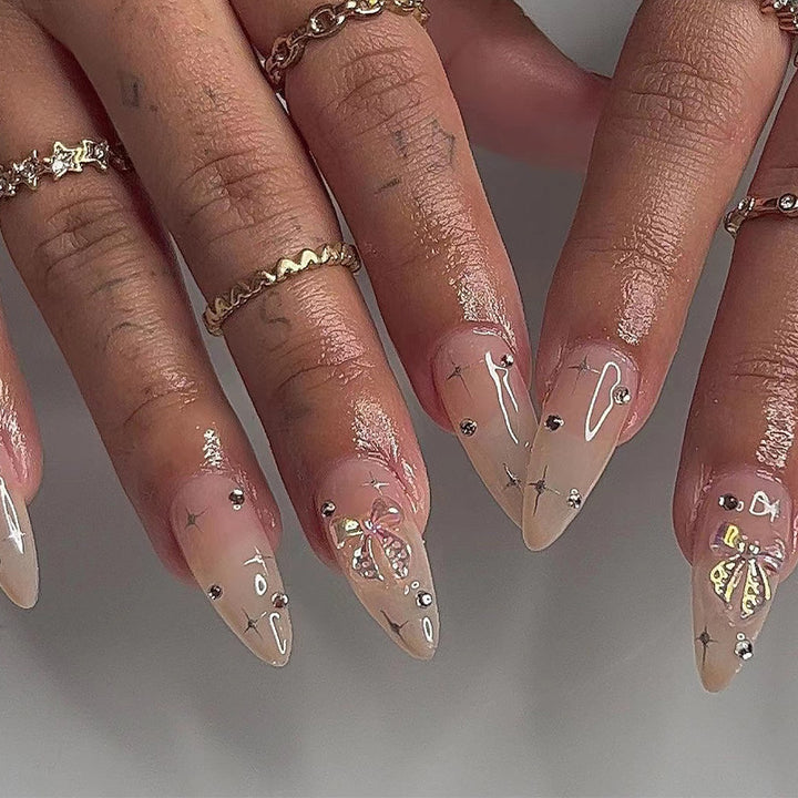 Artful stiletto nails with elegant decoration design Kalsten