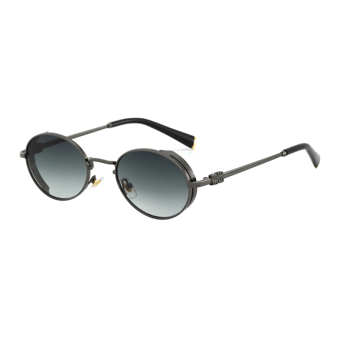 Ladies Round Designer Sunglasses with Elegant Metal Frame Kalsten