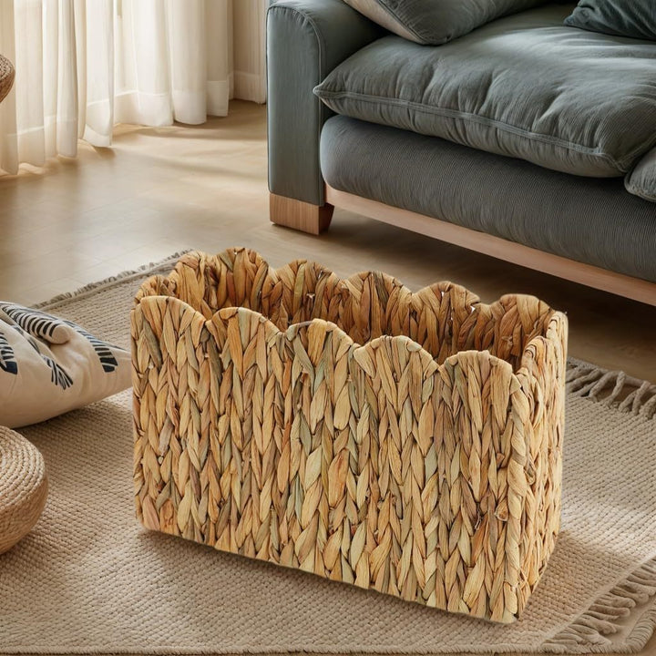 Elegant Handcrafted Woven Magazine Organizer Kalsten