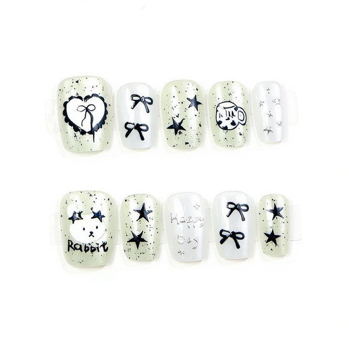 Whimsical Themed Press-On Nail Art Set Kalsten