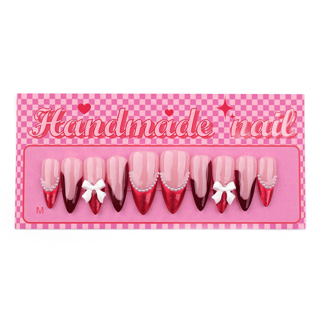 Artificial acrylic nails with detailed floral accents Kalsten