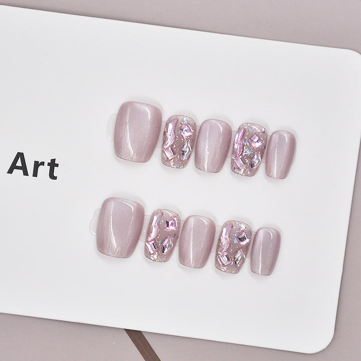 Glamorous Heart-Themed Press-On Nail Set Kalsten