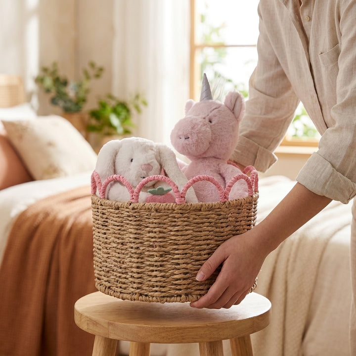 Decorative storage basket with wave pattern Kalsten