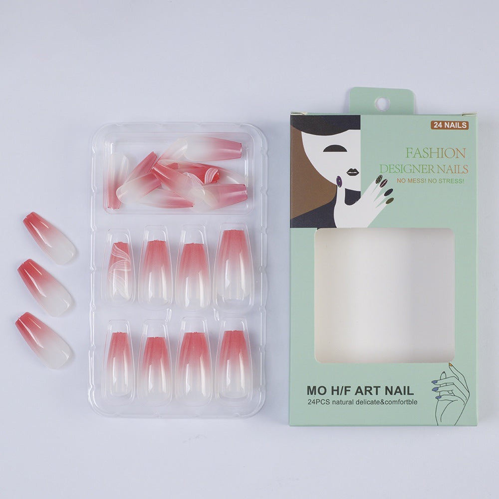 Art nails with elegant ombre and floral pattern Kalsten