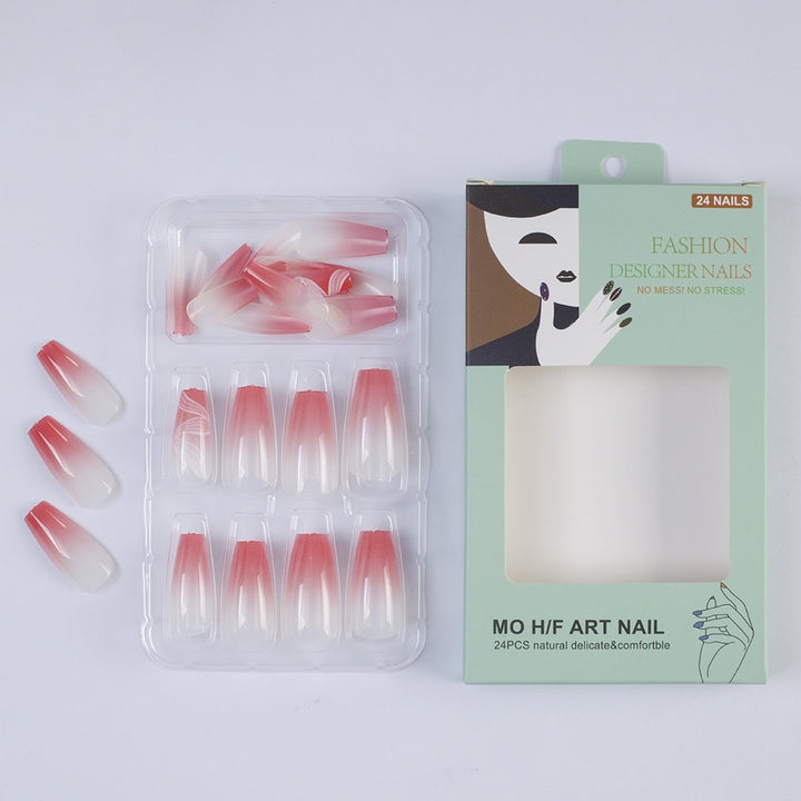 Art nails with elegant ombre and floral pattern Kalsten