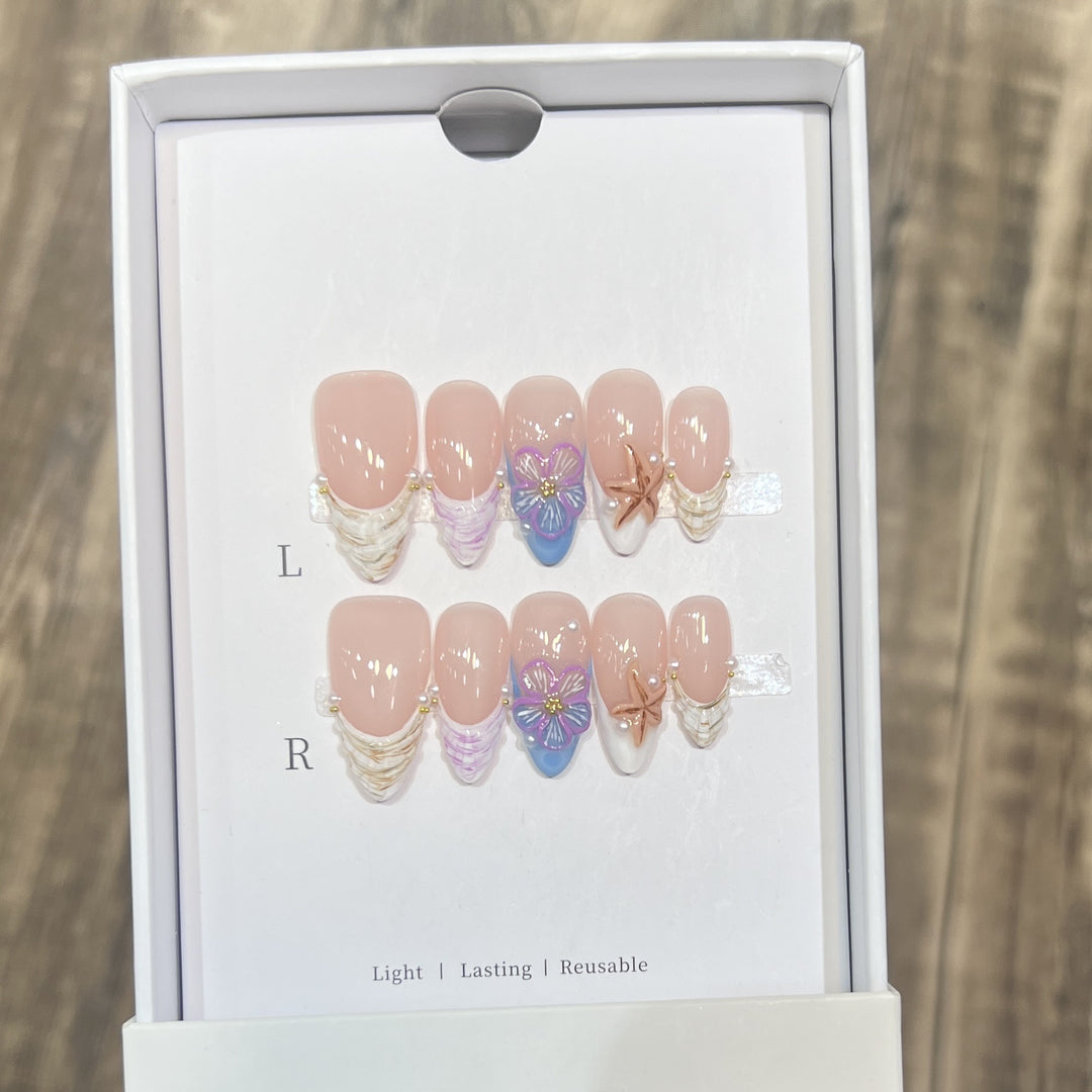 Decorative Floral Stiletto Press-On Nail Set Kalsten