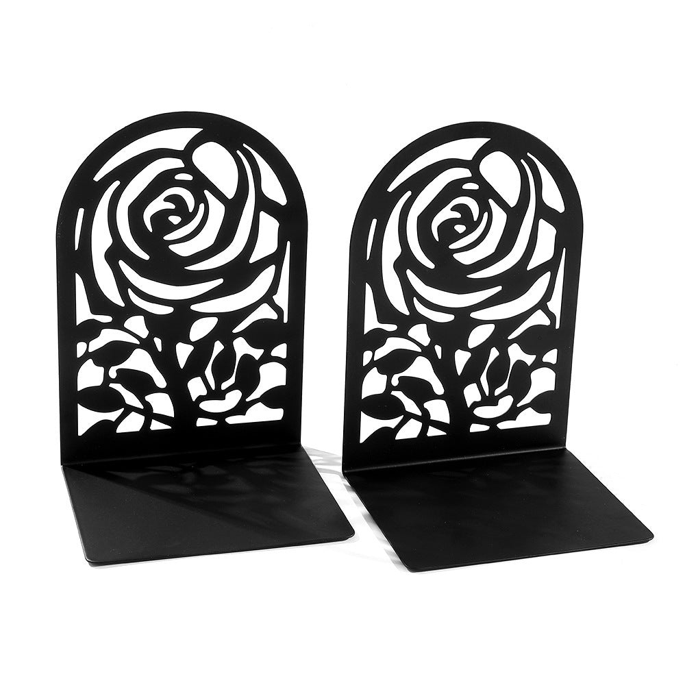 Artistic Rose Design Bookends