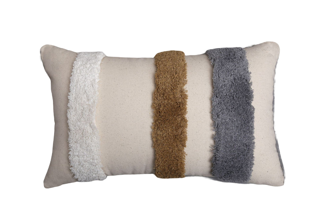 Fluffy Texture Stripe Cushion