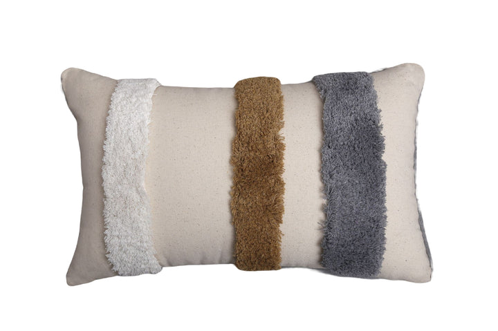 Fluffy Texture Stripe Cushion