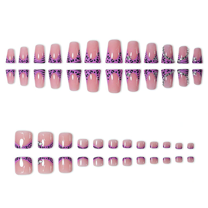 Decorative Nail Art Extensions with Gem Accents Kalsten