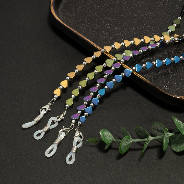 Heart-Shaped Beaded Eyewear Chain Kalsten