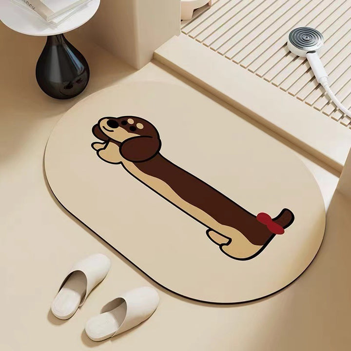 Artistic Cat-Themed Area Mat for Home Decor
