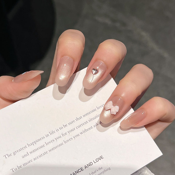 Elegant Nail Art Extensions with Pearl Accents Kalsten