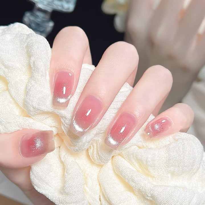 Glittery French Tip Press-On Nails Kalsten
