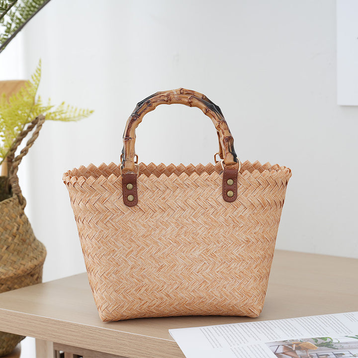 Handbag Made of Woven Bast Kalsten