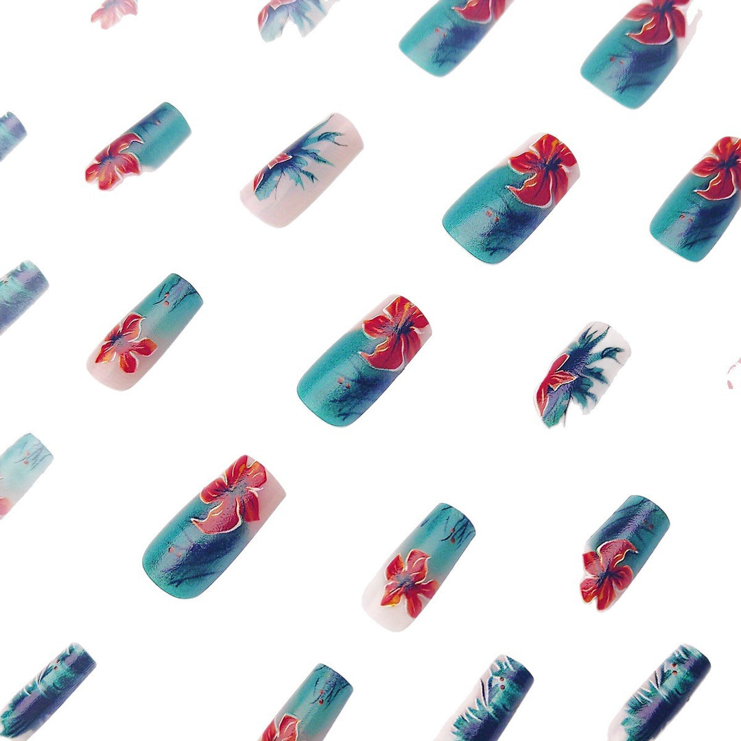 Floral Design Gel Nail Art Kalsten
