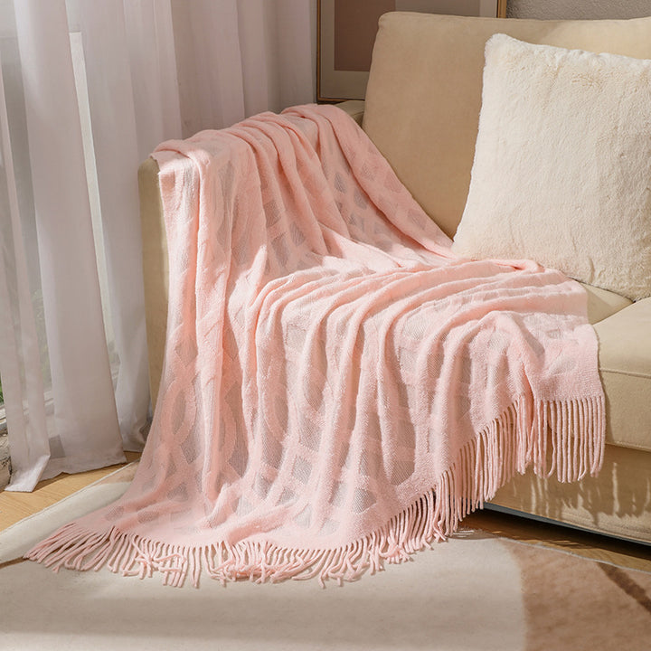 Cozy Knitted Throw Blanket