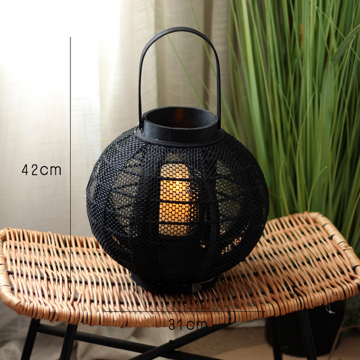 Elegant metal lantern with net design Kalsten